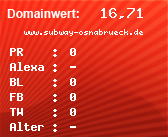Domainbewertung - Domain www.subway-osnabrueck.de bei Domainwert24.de
