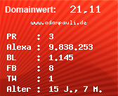 Domainbewertung - Domain www.adampauli.de bei Domainwert24.de