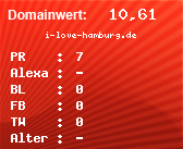 Domainbewertung - Domain i-love-hamburg.de bei Domainwert24.de