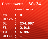 Domainbewertung - Domain www.xing.com bei Domainwert24.de