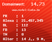 Domainbewertung - Domain www.model-liebe.de bei Domainwert24.de
