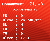 Domainbewertung - Domain www.rss-suche.de bei Domainwert24.de