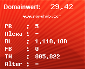 Domainbewertung - Domain www.pornhub.com bei Domainwert24.de
