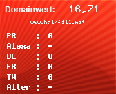 Domainbewertung - Domain www.hairfill.net bei Domainwert24.de