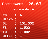 Domainbewertung - Domain www.gamestar.de bei Domainwert24.de