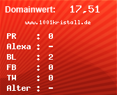 Domainbewertung - Domain www.1001kristall.de bei Domainwert24.de