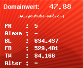 Domainbewertung - Domain www.youtube-mp3.org bei Domainwert24.de