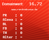 Domainbewertung - Domain www.randomboxes.de bei Domainwert24.de