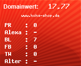 Domainbewertung - Domain www.koka-shop.de bei Domainwert24.de