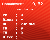 Domainbewertung - Domain www.chor.de bei Domainwert24.de