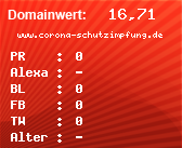 Domainbewertung - Domain www.corona-schutzimpfung.de bei Domainwert24.de