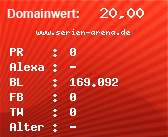 Domainbewertung - Domain www.serien-arena.de bei Domainwert24.de