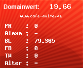 Domainbewertung - Domain www.cafe-anime.de bei Domainwert24.de