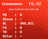 Domainbewertung - Domain www.fachaerztejobs.de bei Domainwert24.de