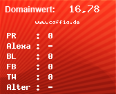 Domainbewertung - Domain www.caffia.de bei Domainwert24.de