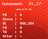 Domainbewertung - Domain www.golf.de bei Domainwert24.de
