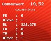 Domainbewertung - Domain www.sbk-24.de bei Domainwert24.de