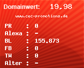 Domainbewertung - Domain www.cec-promotions.de bei Domainwert24.de