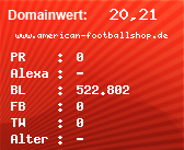 Domainbewertung - Domain www.american-footballshop.de bei Domainwert24.de