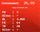 Domainbewertung - Domain www.misawa.de bei Domainwert24.de