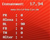 Domainbewertung - Domain www.david-berlin.de bei Domainwert24.de