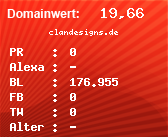 Domainbewertung - Domain clandesigns.de bei Domainwert24.de