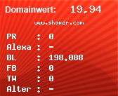 Domainbewertung - Domain www.shamir.com bei Domainwert24.de