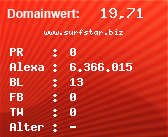Domainbewertung - Domain www.surfstar.biz bei Domainwert24.de