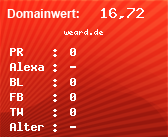 Domainbewertung - Domain weard.de bei Domainwert24.de