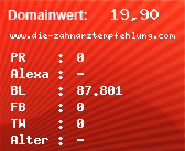 Domainbewertung - Domain www.die-zahnarztempfehlung.com bei Domainwert24.de