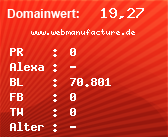 Domainbewertung - Domain www.webmanufacture.de bei Domainwert24.de