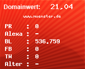 Domainbewertung - Domain www.muenster.de bei Domainwert24.de