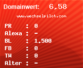 Domainbewertung - Domain www.wechselpilot.com bei Domainwert24.de