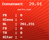 Domainbewertung - Domain perto.com bei Domainwert24.de