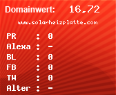 Domainbewertung - Domain www.solarheizplatte.com bei Domainwert24.de