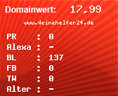 Domainbewertung - Domain www.deinehelfer24.de bei Domainwert24.de