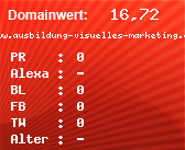 Domainbewertung - Domain www.ausbildung-visuelles-marketing.de bei Domainwert24.de