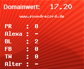 Domainbewertung - Domain www.soundrecord.de bei Domainwert24.de