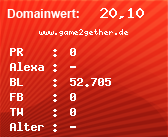 Domainbewertung - Domain www.game2gether.de bei Domainwert24.de