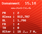 Domainbewertung - Domain www.check-fin.de bei Domainwert24.de