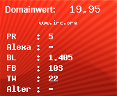 Domainbewertung - Domain www.irc.org bei Domainwert24.de