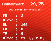 Domainbewertung - Domain www.schaefer-optik.com bei Domainwert24.de