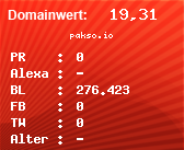 Domainbewertung - Domain pakso.io bei Domainwert24.de