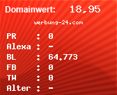 Domainbewertung - Domain werbung-24.com bei Domainwert24.de