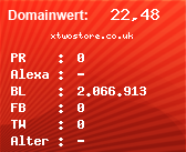 Domainbewertung - Domain xtwostore.co.uk bei Domainwert24.de