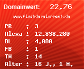 Domainbewertung - Domain www.flashdevelopment.de bei Domainwert24.de