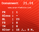 Domainbewertung - Domain www.gogo-fashion.com bei Domainwert24.de