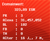 Domainbewertung - Domain www.ajaxsh.de bei Domainwert24.de