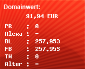 Domainbewertung - Domain www.sosei.de bei Domainwert24.de