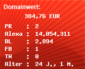 Domainbewertung - Domain www.preisscan.de bei Domainwert24.de